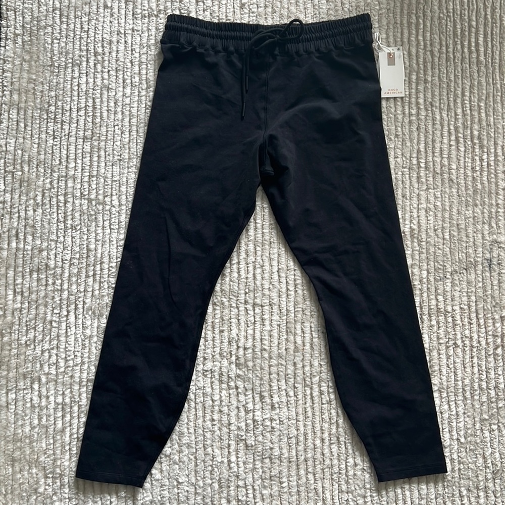 Good American drawstring leggings with elastic waist